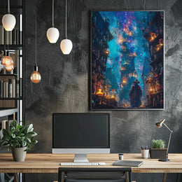 Mystical Wizardry Adventure in Magical Realm Futuristic Sci-Fi Poster PosterGoat