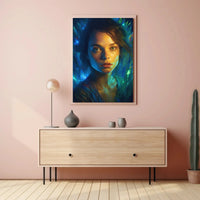 Mystical Woman in Fantasy Setting Artistic Poster PosterGoat