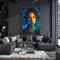 Mystical Woman in Fantasy Setting Artistic Poster PosterGoat
