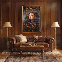 Mystical Woman with Butterflies Artistic Poster PosterGoat