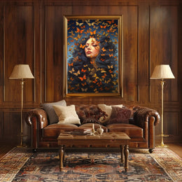Mystical Woman with Butterflies Artistic Poster PosterGoat