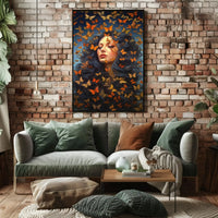 Mystical Woman with Butterflies Artistic Poster PosterGoat