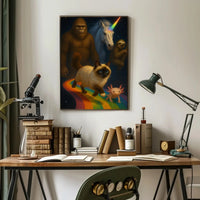 Mythical Creatures on Cosmic Pathway Animal Poster PosterGoat