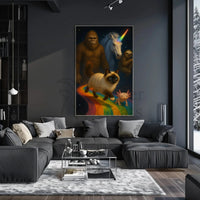 Mythical Creatures on Cosmic Pathway Animal Poster PosterGoat