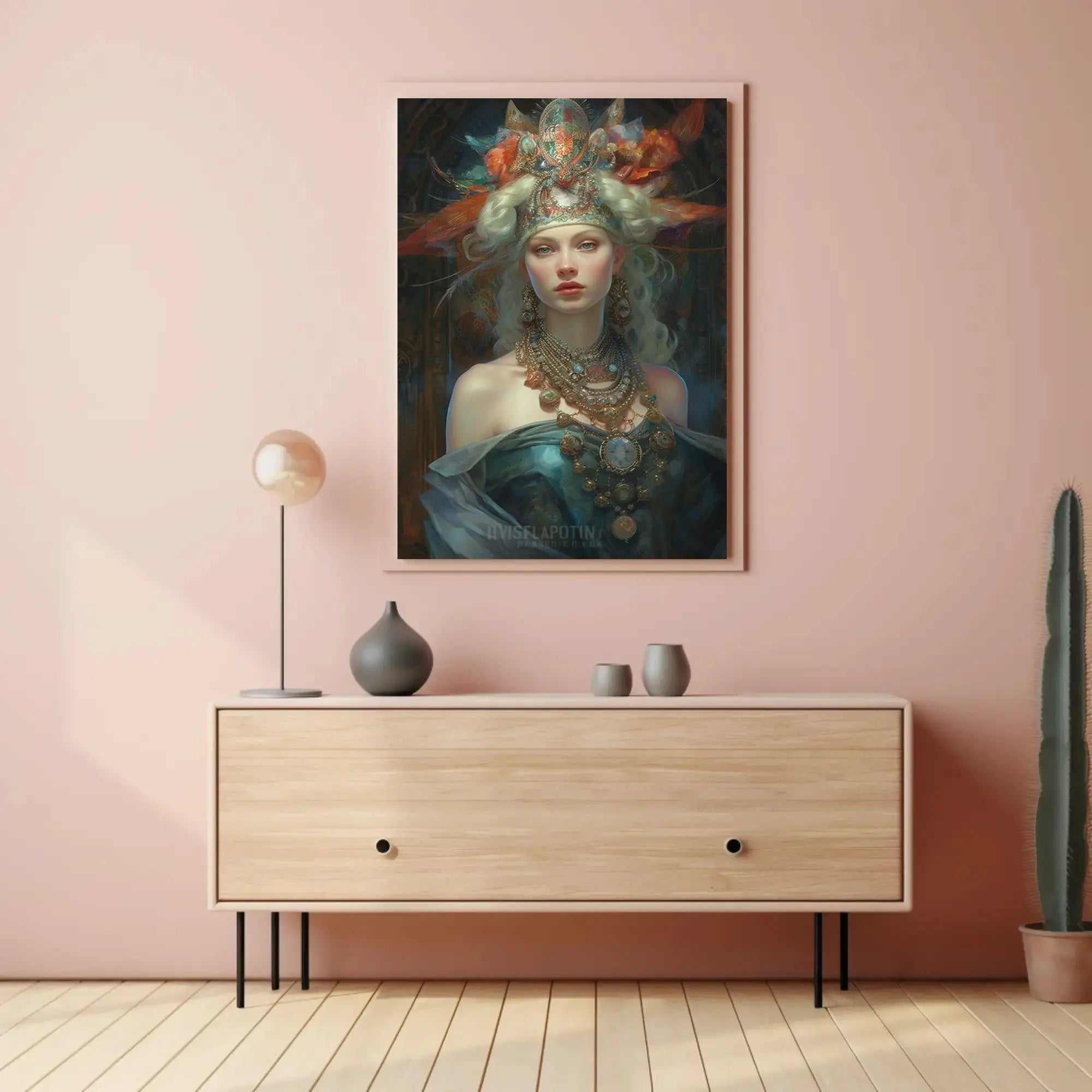 Mythical Regal Goddess in Fantasy Art Poster PosterGoat