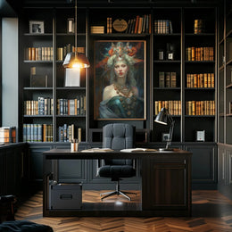 Mythical Regal Goddess in Fantasy Art Poster PosterGoat