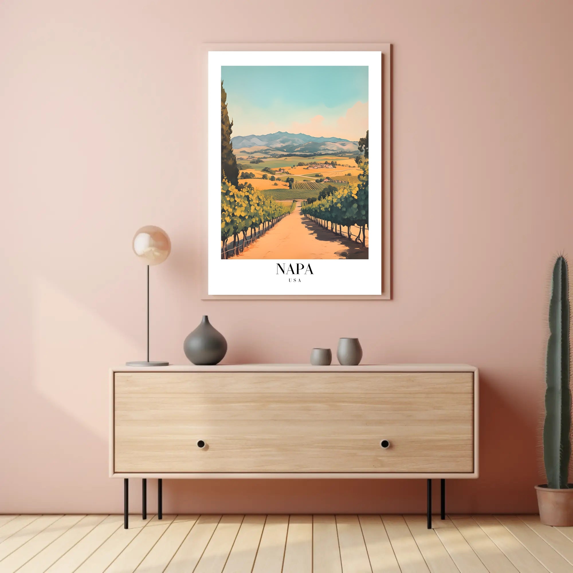 Napa Valley Scenic Vintage Travel Poster PosterGoat