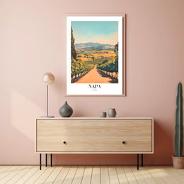 Napa Valley Scenic Vintage Travel Poster PosterGoat