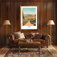 Napa Valley Scenic Vintage Travel Poster PosterGoat