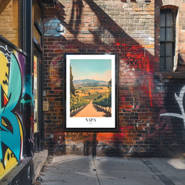 Napa Valley Scenic Vintage Travel Poster PosterGoat