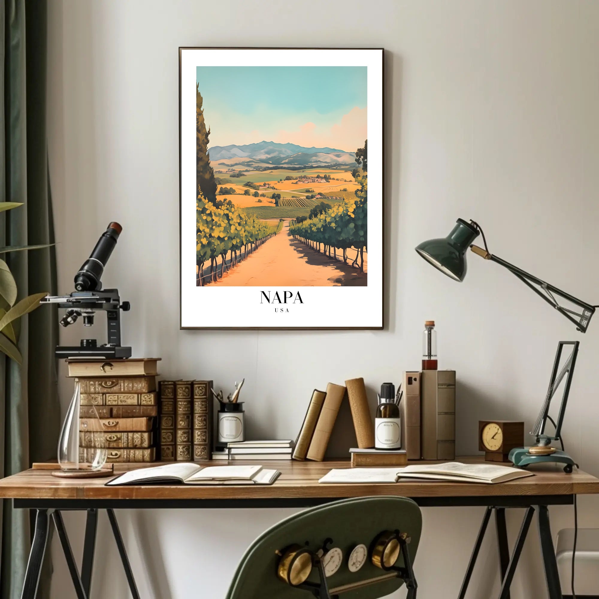 Napa Valley Scenic Vintage Travel Poster PosterGoat