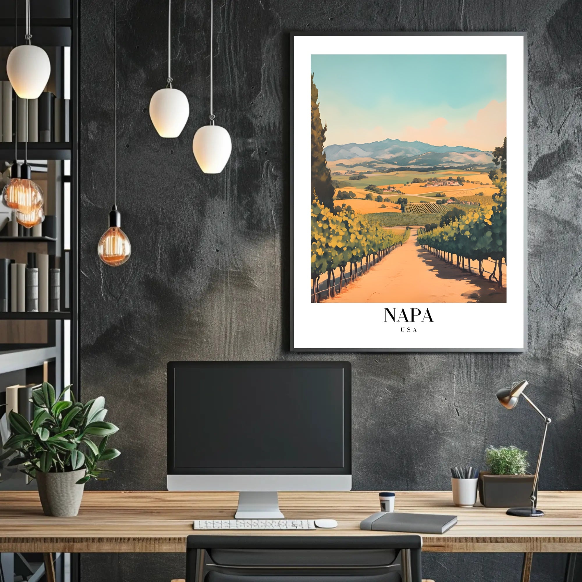 Napa Valley Scenic Vintage Travel Poster PosterGoat