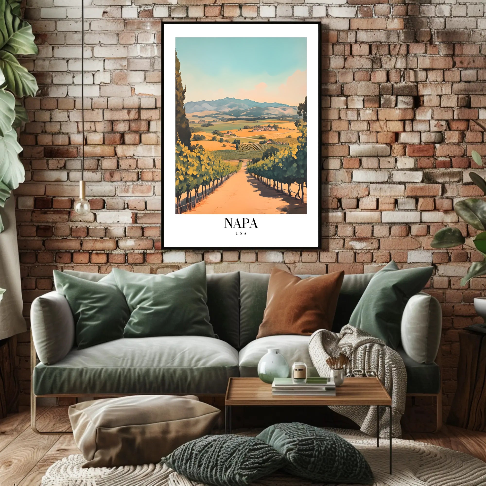 Napa Valley Scenic Vintage Travel Poster PosterGoat
