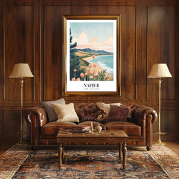 Napier's Coastal Beauty Vintage-Inspired Travel Poster PosterGoat