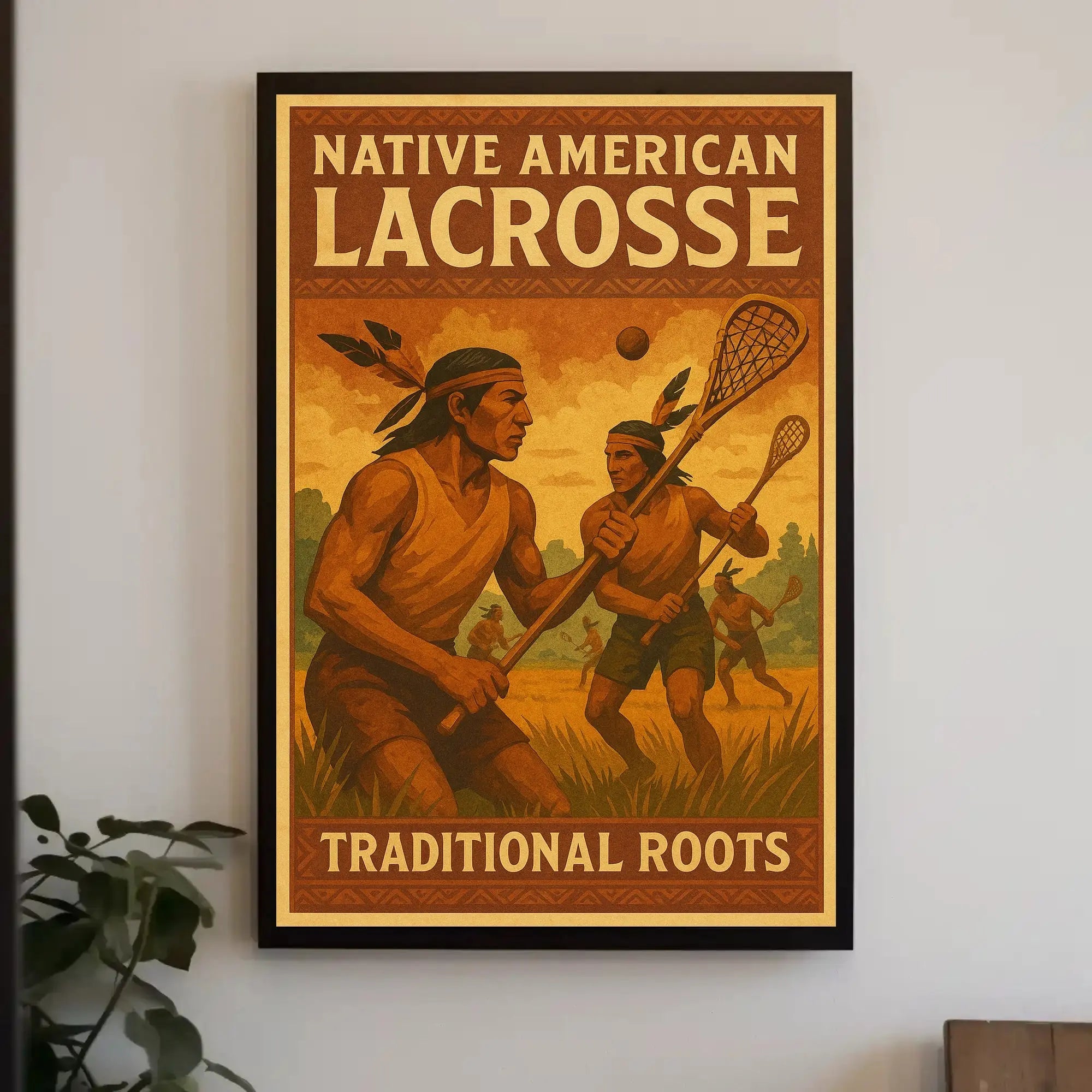 Native American Lacrosse: Celebrating Heritage Sports Poster PosterGoat