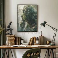 Nature Golem in Mystical Forest Futuristic Sci-Fi Poster PosterGoat