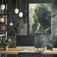 Nature Golem in Mystical Forest Futuristic Sci-Fi Poster PosterGoat