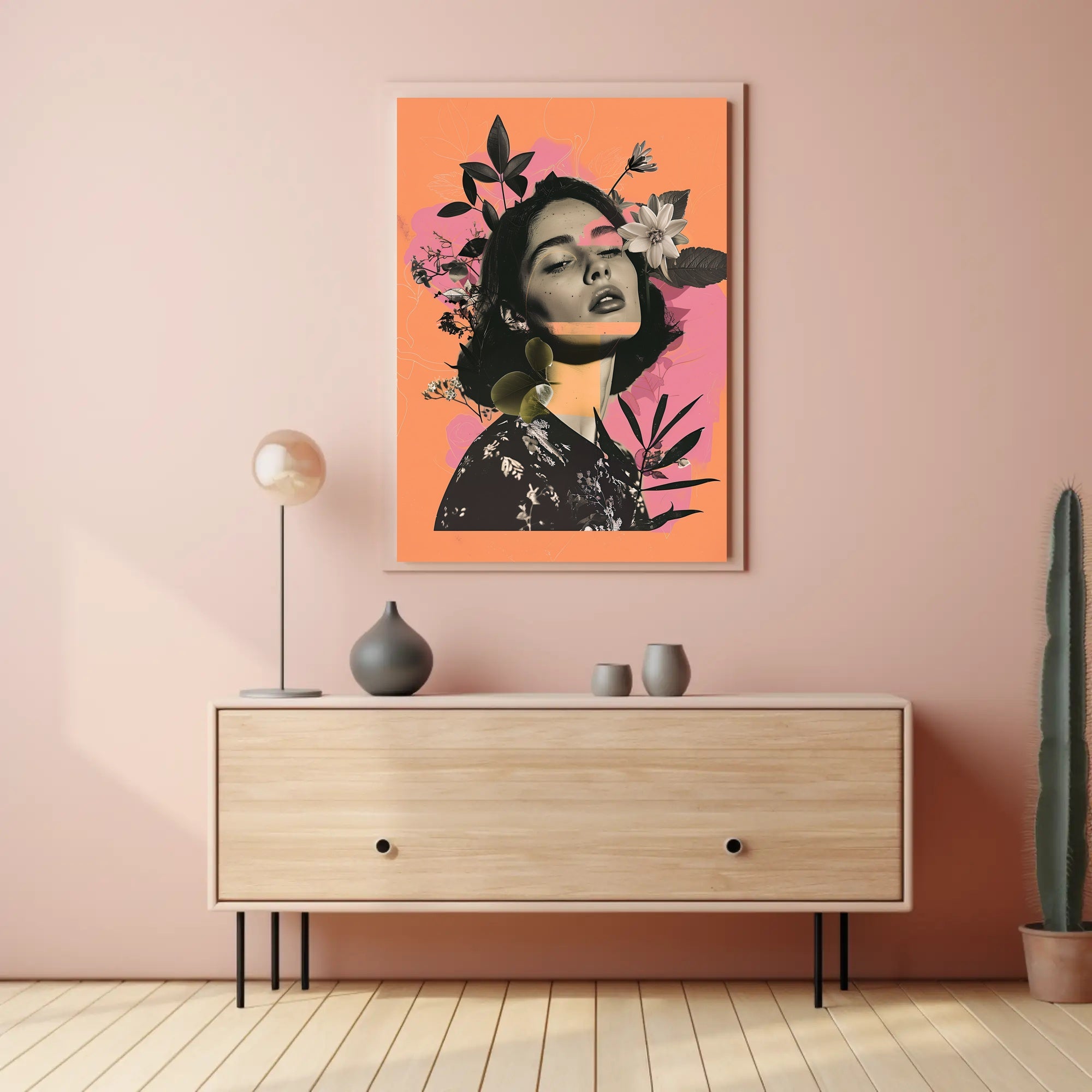 Nature-Infused Modern Abstract Woman Poster PosterGoat