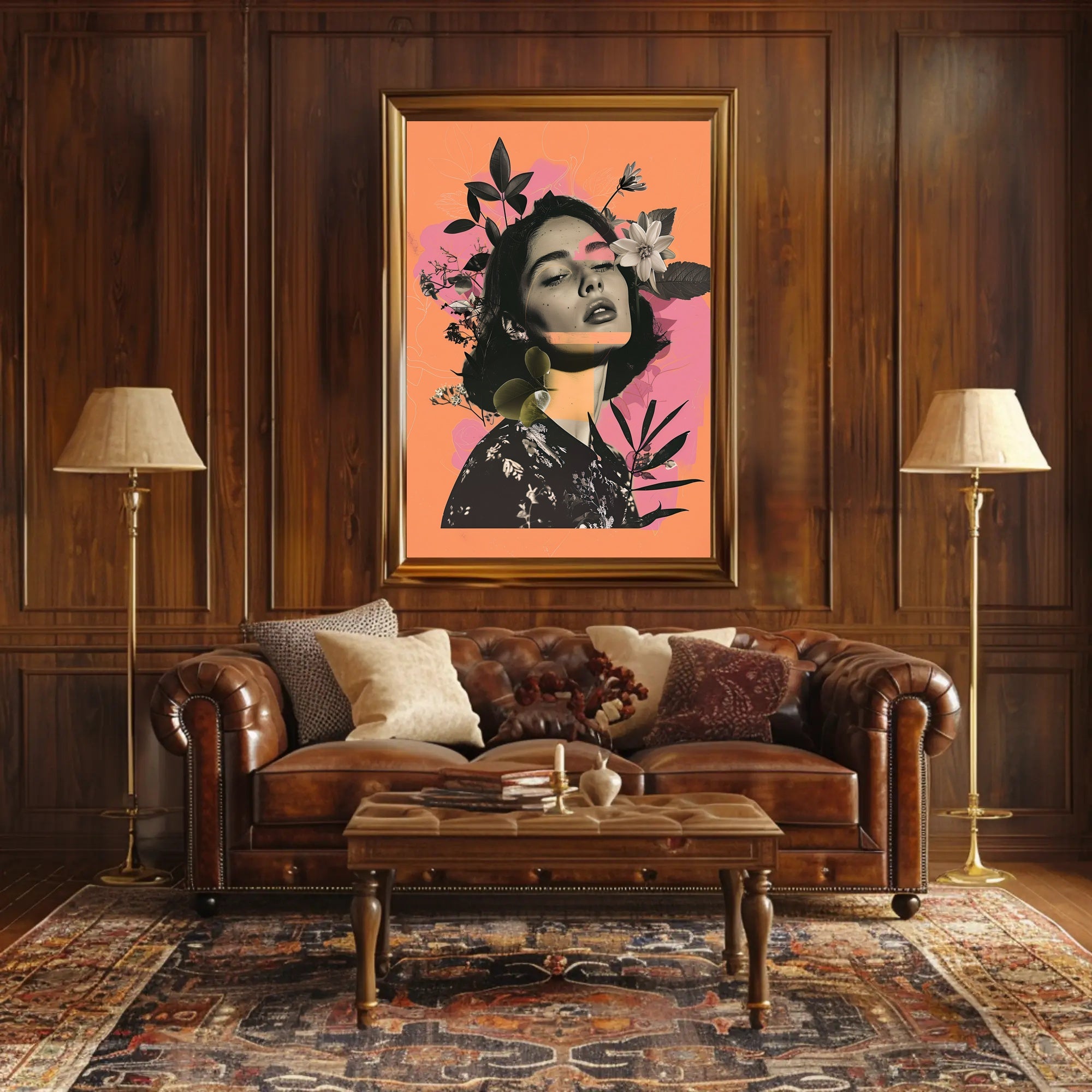 Nature-Infused Modern Abstract Woman Poster PosterGoat