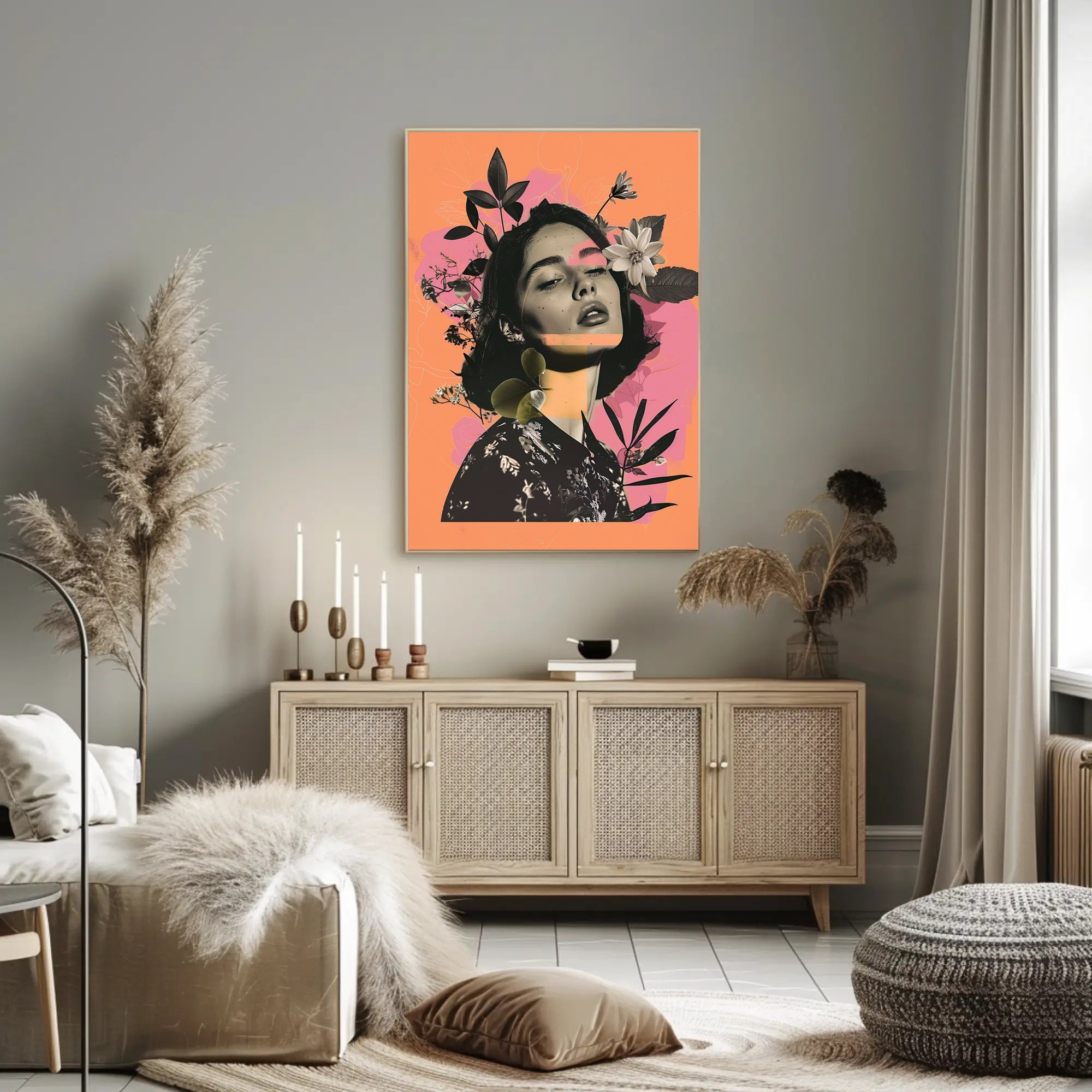 Nature-Infused Modern Abstract Woman Poster PosterGoat