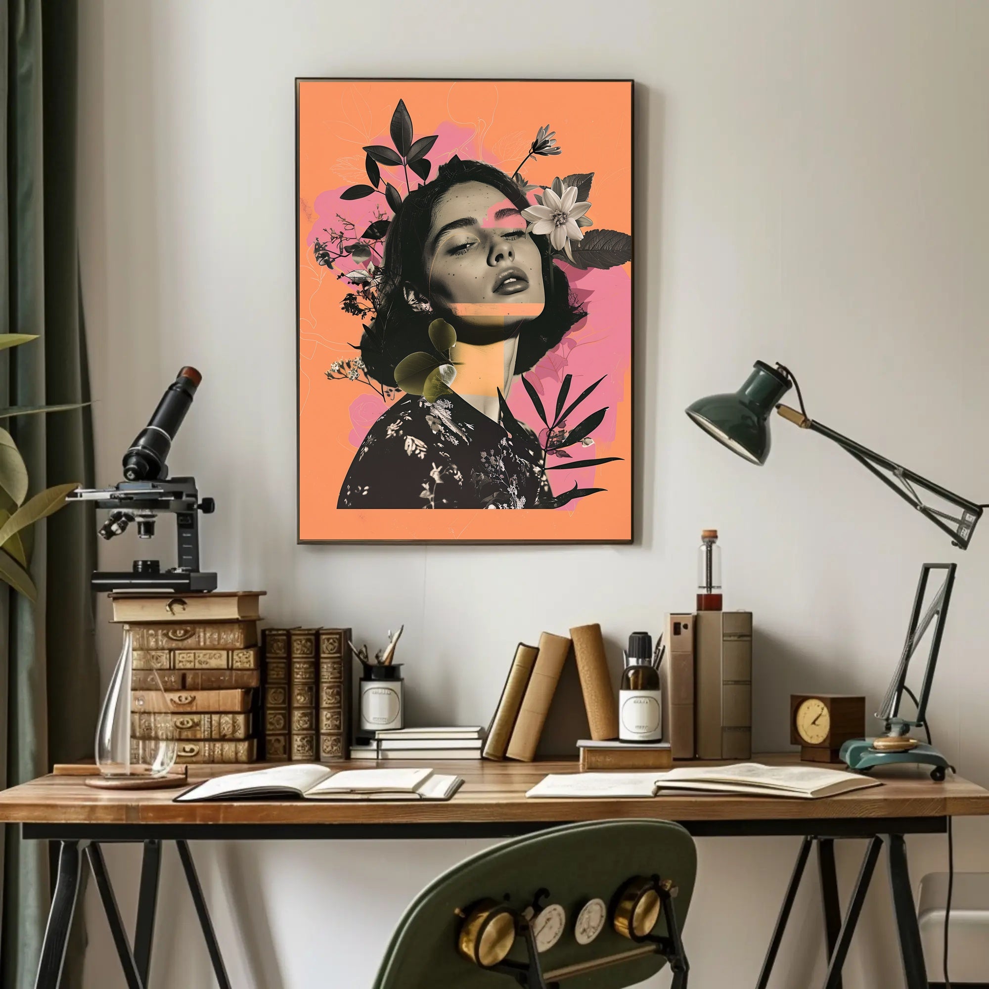 Nature-Infused Modern Abstract Woman Poster PosterGoat