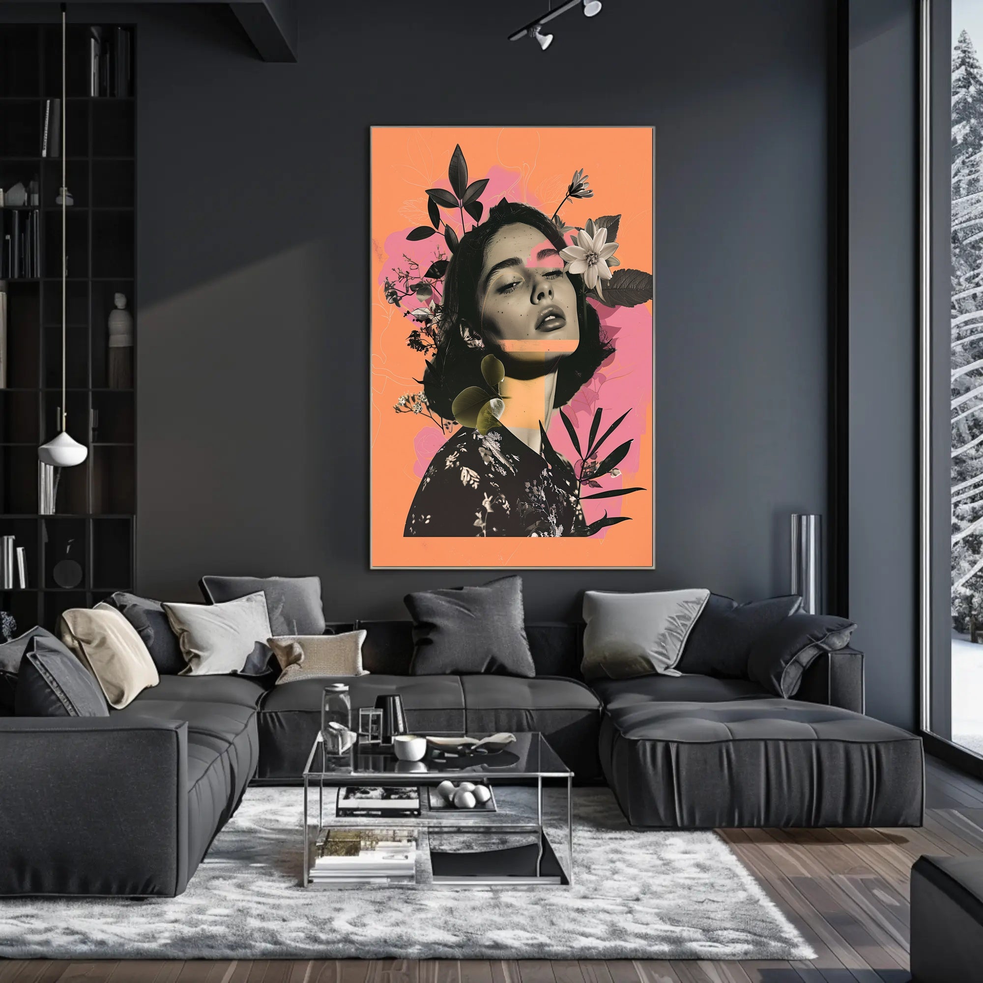 Nature-Infused Modern Abstract Woman Poster PosterGoat