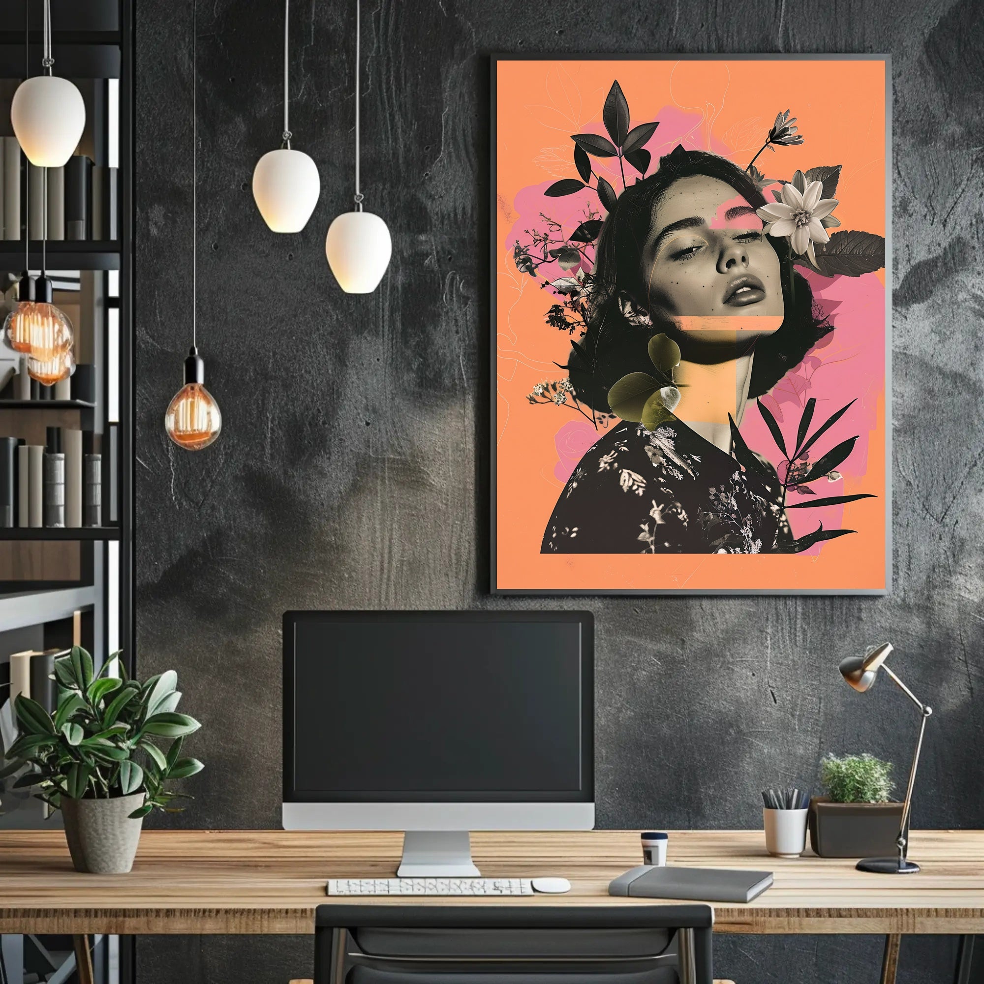 Nature-Infused Modern Abstract Woman Poster PosterGoat