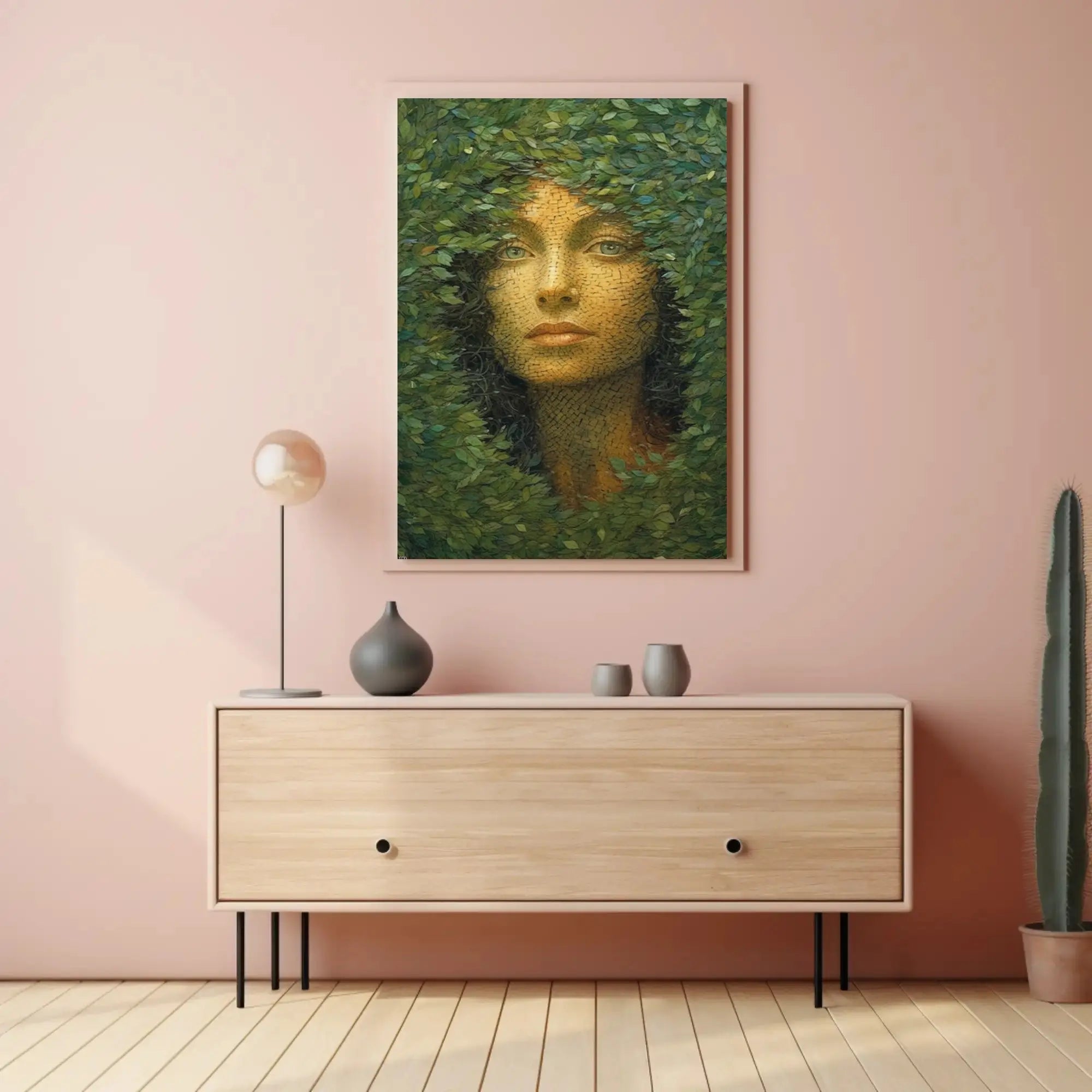 Nature's Enigma: Mosaic Portrait Artistic Poster PosterGoat