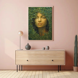 Nature's Enigma: Mosaic Portrait Artistic Poster PosterGoat
