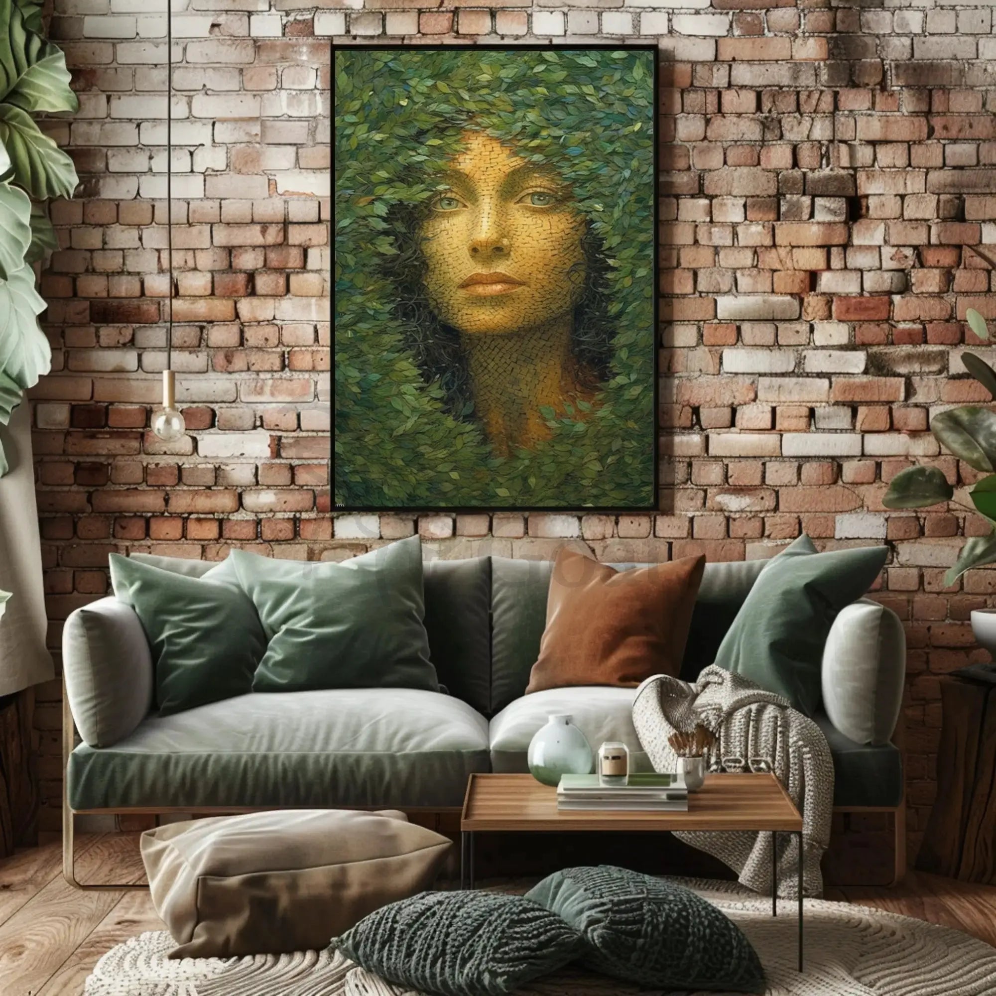Nature's Enigma: Mosaic Portrait Artistic Poster PosterGoat