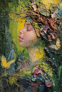 Nature's Serenity: Enchanted Flora and Fauna Artistic Poster PosterGoat