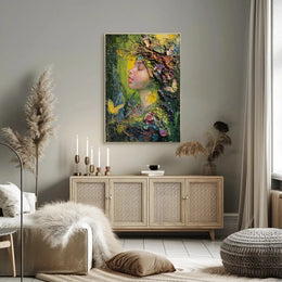 Nature's Serenity: Enchanted Flora and Fauna Artistic Poster PosterGoat
