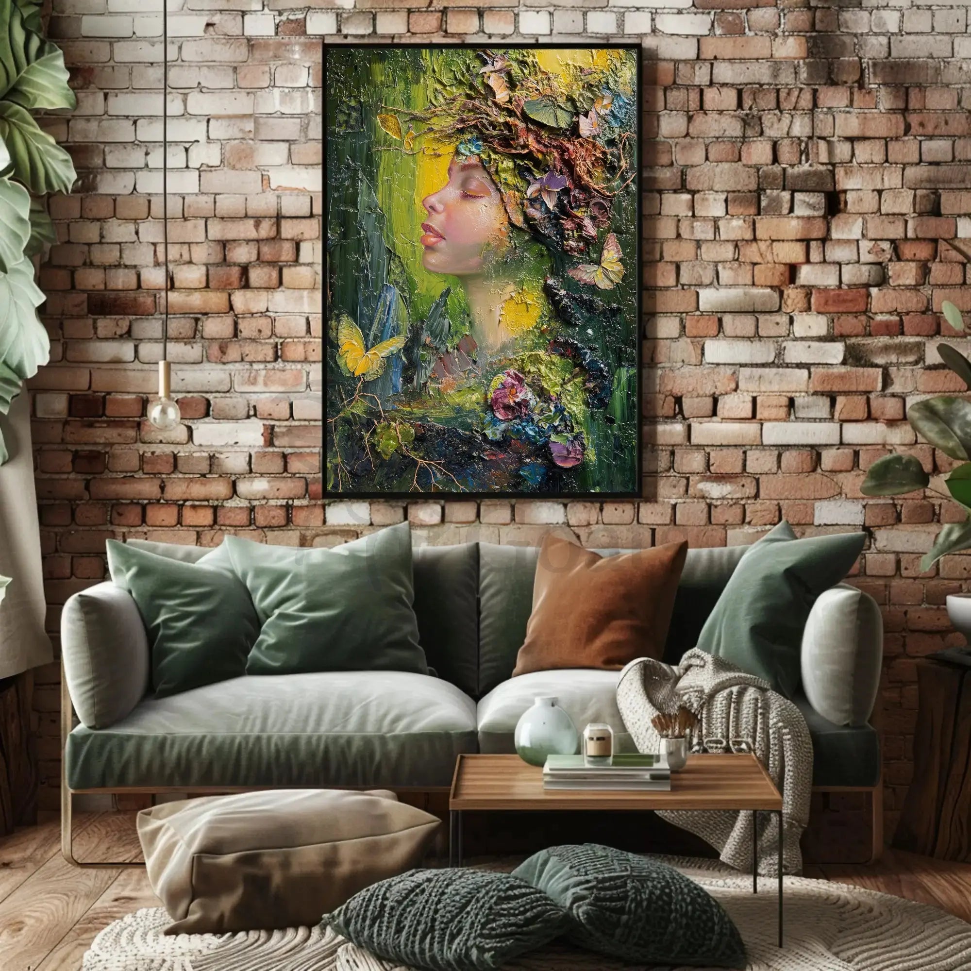Nature's Serenity: Enchanted Flora and Fauna Artistic Poster PosterGoat