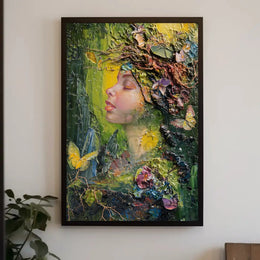 Nature's Serenity: Enchanted Flora and Fauna Artistic Poster PosterGoat