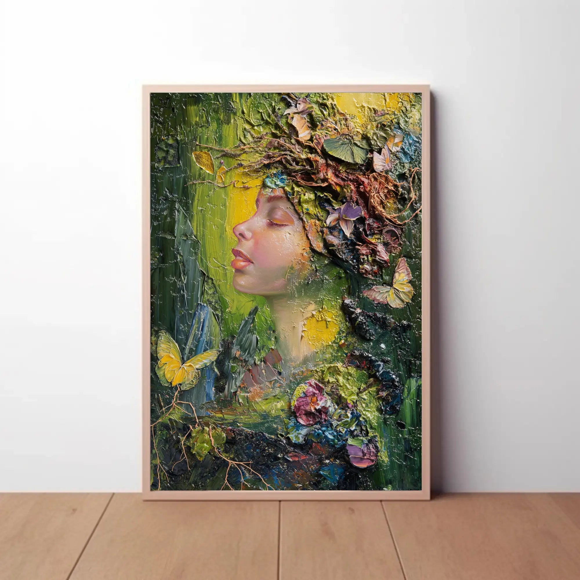 Nature's Serenity: Enchanted Flora and Fauna Artistic Poster PosterGoat