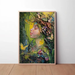Nature's Serenity: Enchanted Flora and Fauna Artistic Poster PosterGoat