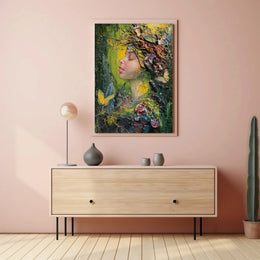 Nature's Serenity: Enchanted Flora and Fauna Artistic Poster PosterGoat
