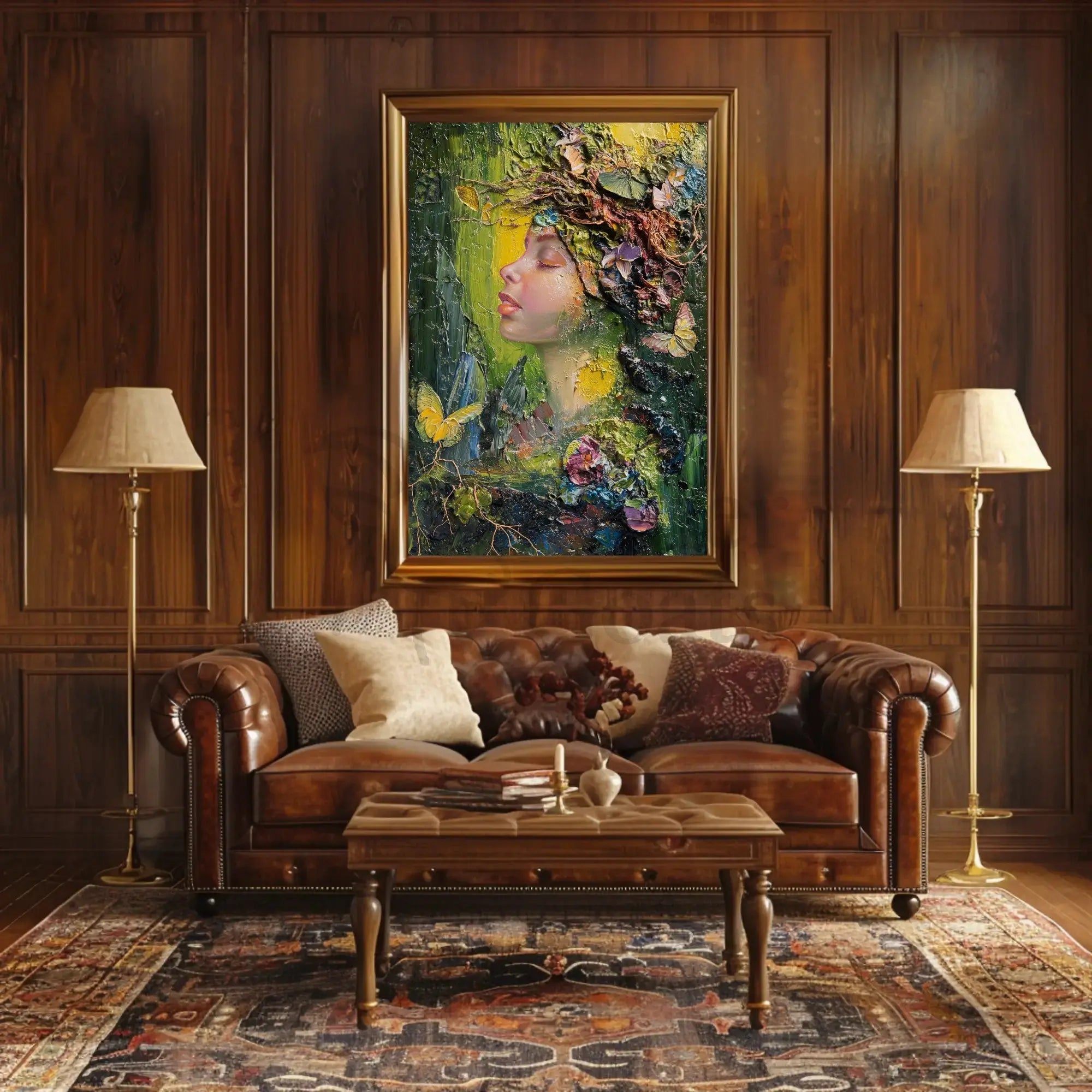 Nature's Serenity: Enchanted Flora and Fauna Artistic Poster PosterGoat