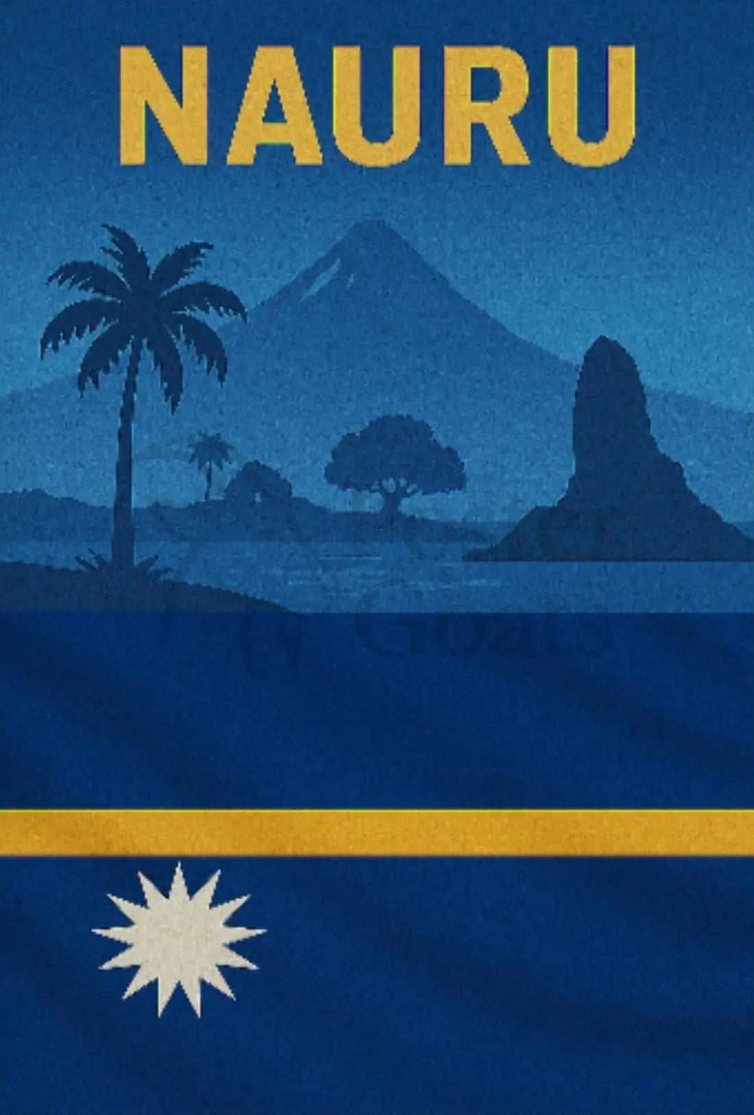 Nauru Island Tropical Travel Poster PosterGoat
