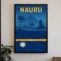 Nauru Island Tropical Travel Poster PosterGoat