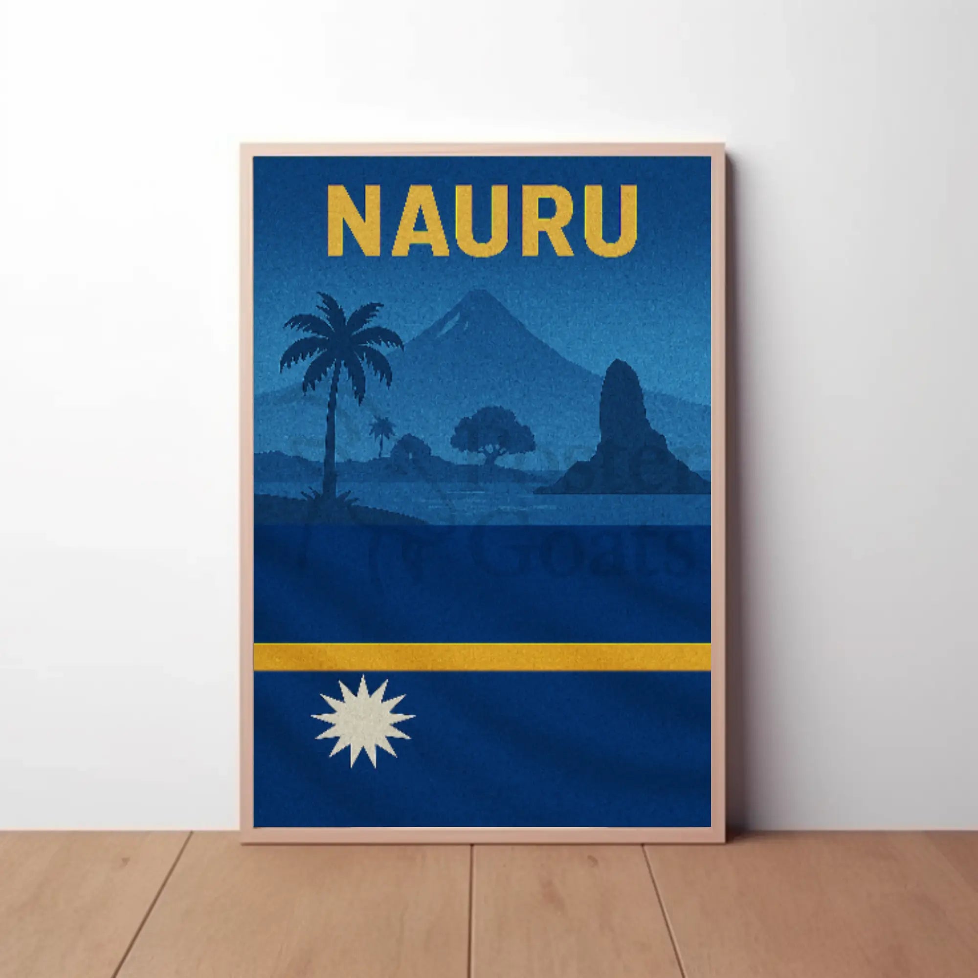 Nauru Island Tropical Travel Poster PosterGoat