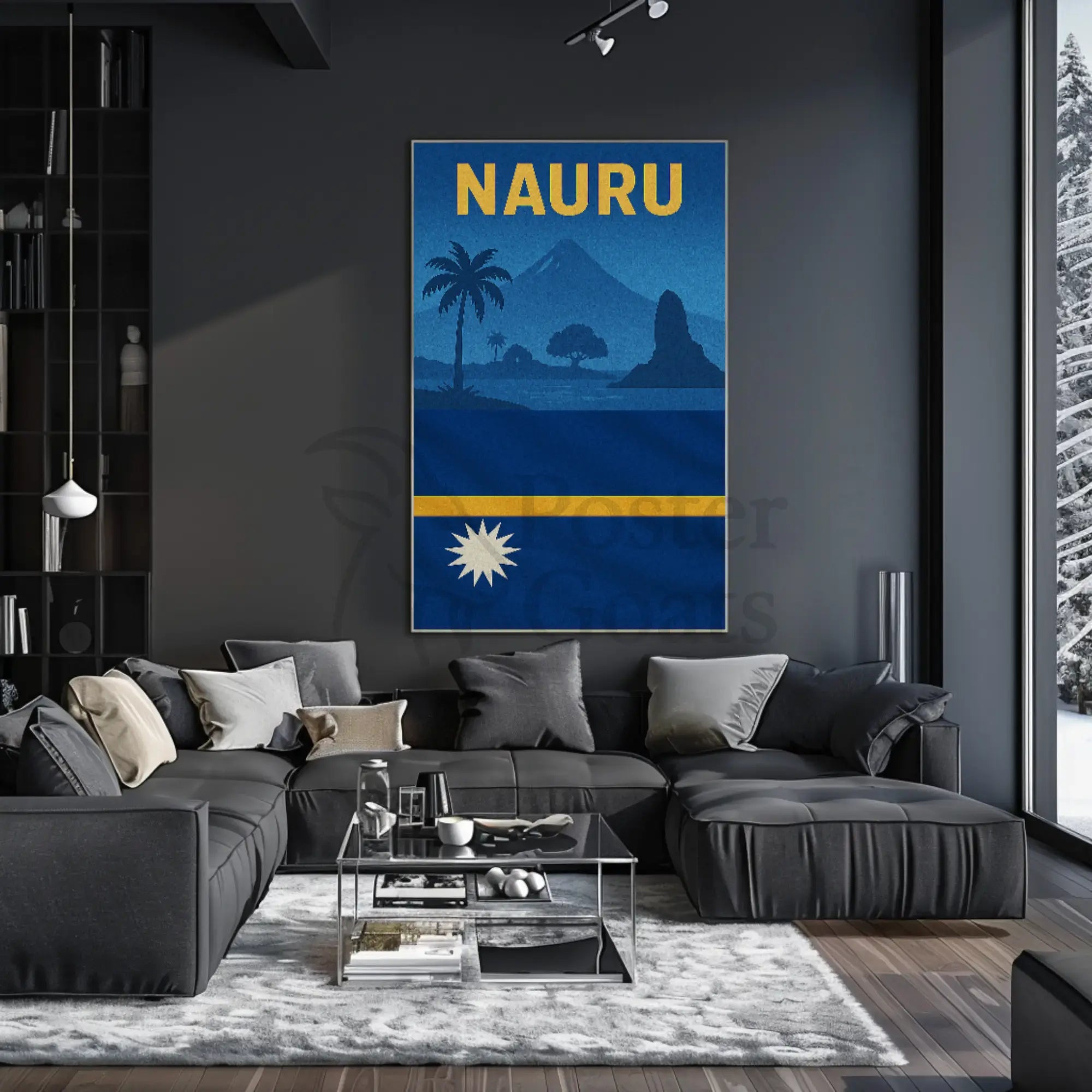 Nauru Island Tropical Travel Poster PosterGoat