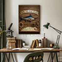 Nautical Adventure Vintage Maritime Exploration Travel Poster PosterGoat