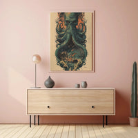 Nautical Fantasy Adventure with Mythical Creature Poster PosterGoat