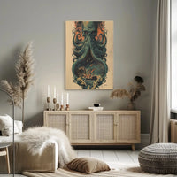 Nautical Fantasy Adventure with Mythical Creature Poster PosterGoat