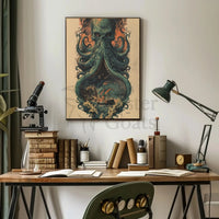 Nautical Fantasy Adventure with Mythical Creature Poster PosterGoat