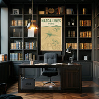 Nazca Lines Geoglyphs Retro Travel Art Poster PosterGoat