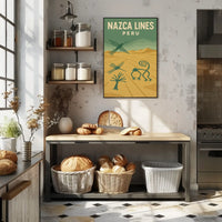 Nazca Lines Peru Vintage Travel Art Poster PosterGoat