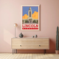 Nebraska State Capitol Vintage Poster PosterGoat