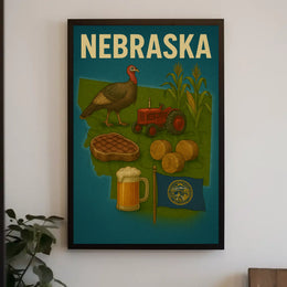 Nebraska's Agricultural Heritage Vintage Travel Poster PosterGoat